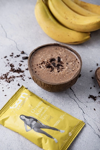 Porridge proteico, cioccolato e banana, 60 g