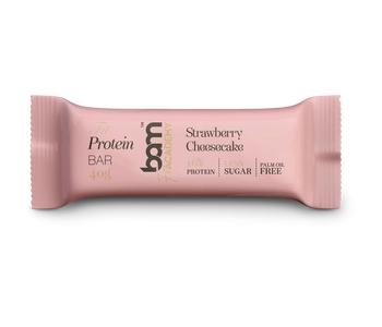 Barrette proteiche con edulcorante, Cheesecake alla fragola