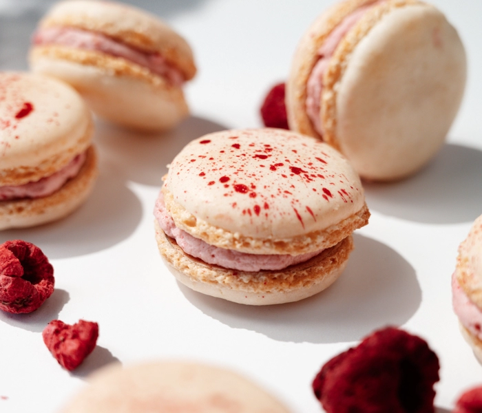 macarons al lampone