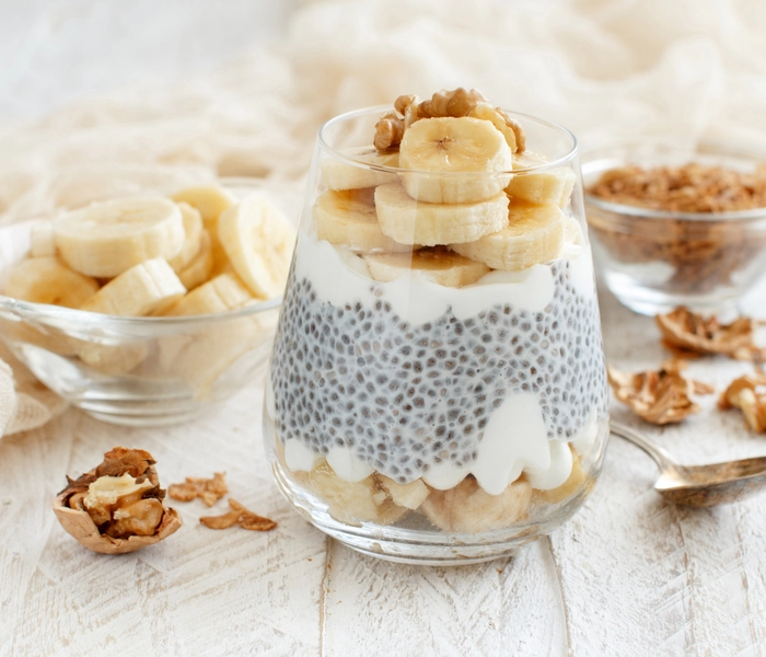 fit budino di chia con banana