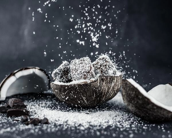 quadrotti al cocco con arancia
