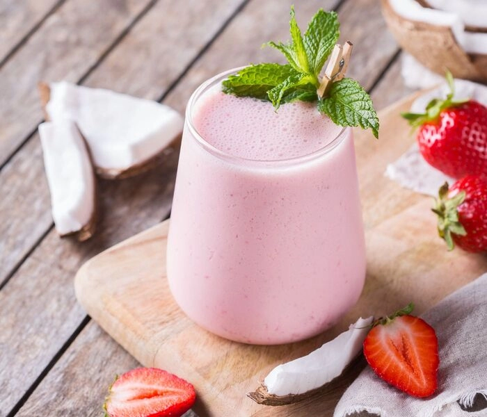 frullato di fragole fit