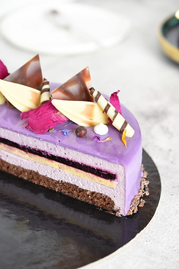torta ai mirtilli con vaniglia