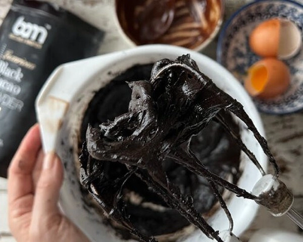 waffle con cacao nero in polvere bam