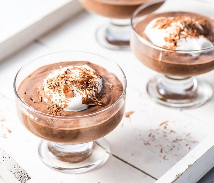 mousse di banana e cioccolato