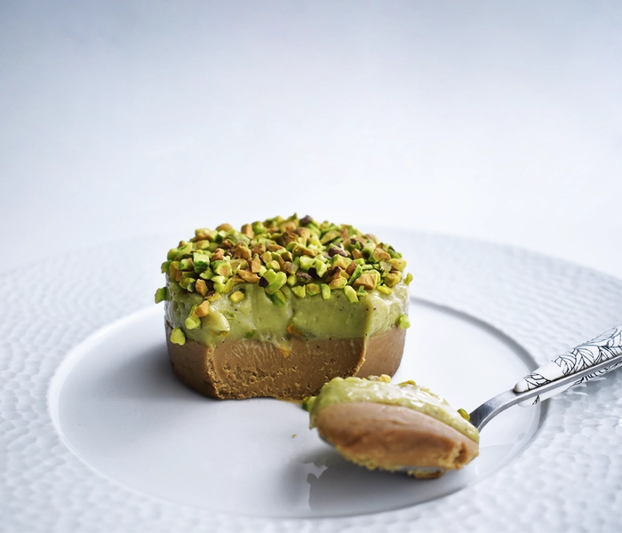 torta monoporzione al pistacchio